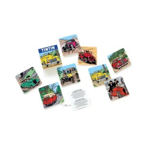 Set de 8 sous-verres Tintin – Les Voitures